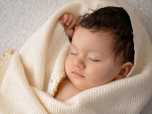 Manta de bebé artesanal D-Leite con fibra de proteína láctea 